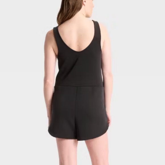 A New Day Women's Black Sandwash Mini Romper - Picture 2 of 4
